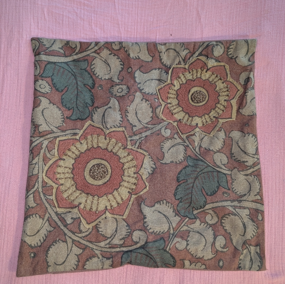 Pottery Barn Pottery Barn Geena Madhubani Embroidered Pillow Cover 20X 20 Boho